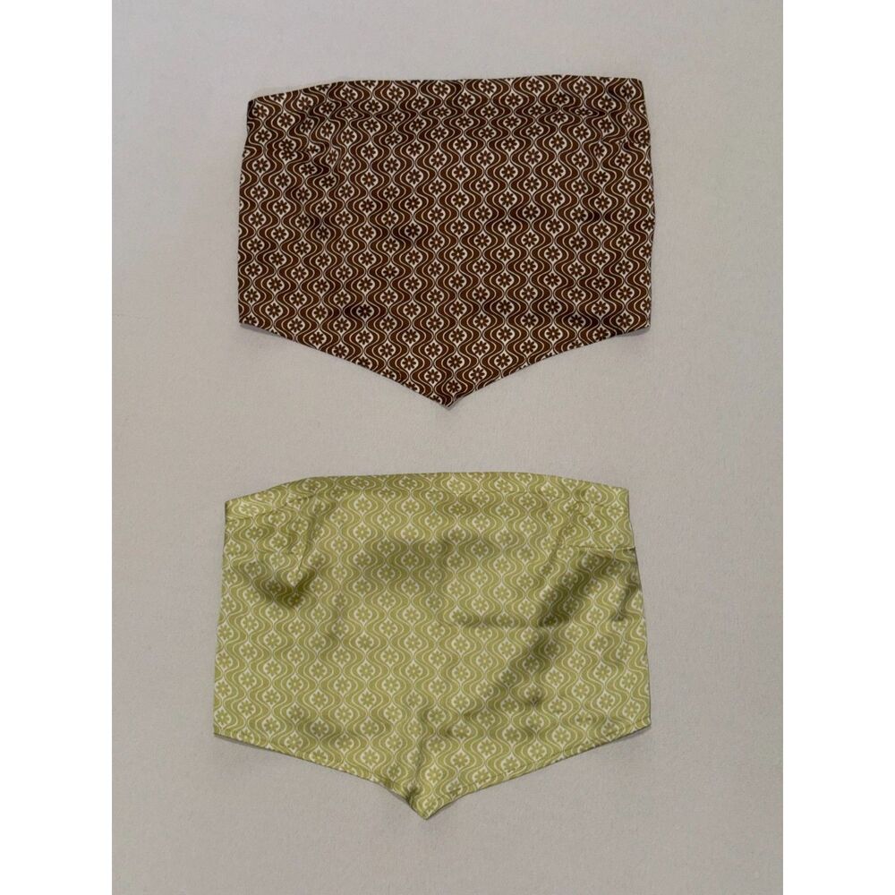 Hollister Bandana Tube Top Bundle | Green & Brown | Size Medium